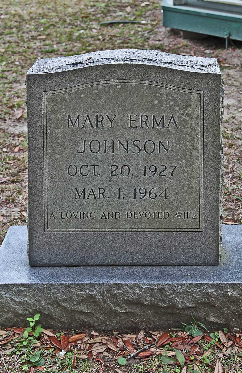 Mary Erma Johnson Gravestone Photo