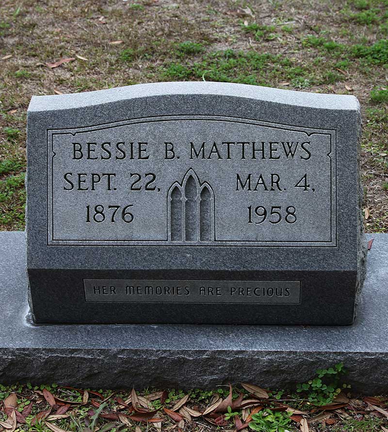 Bessie B Matthews Gravestone Photo