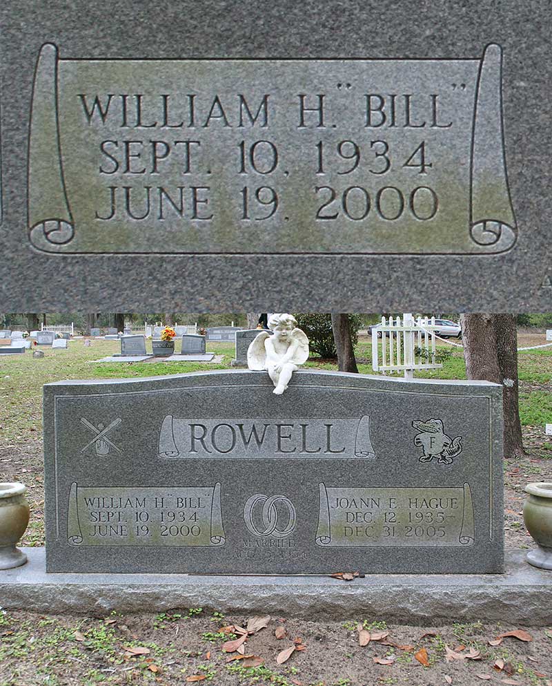 William H (Bill) Rowell Gravestone Photo