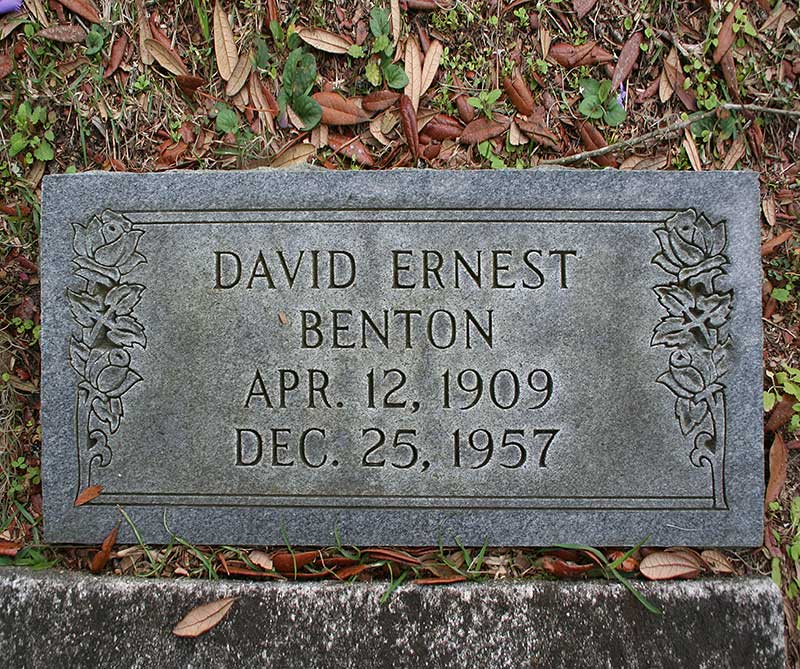 David Ernest Benton Gravestone Photo