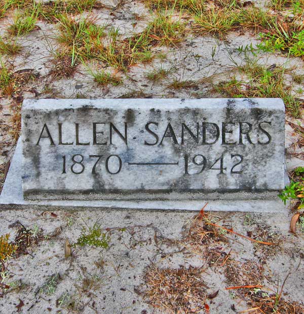 Allen Sanders Gravestone Photo