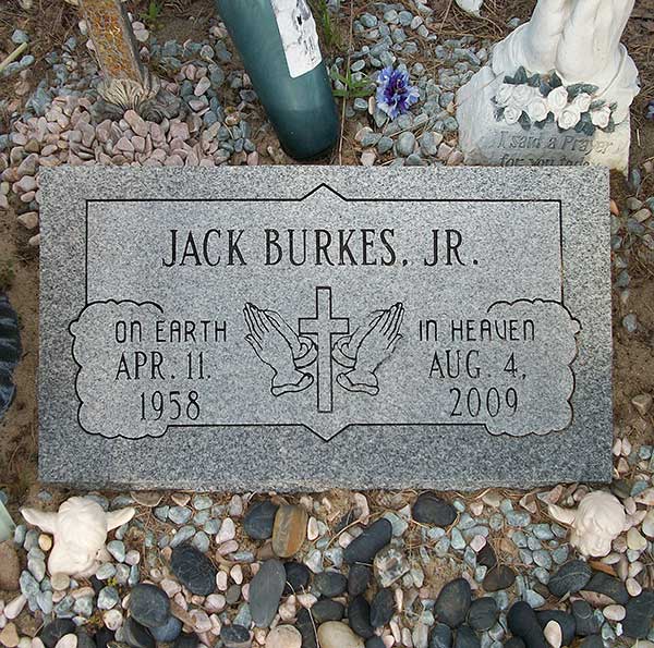 Jack Burkes Gravestone Photo