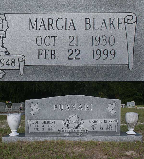 Marcia Blake Furnari Gravestone Photo