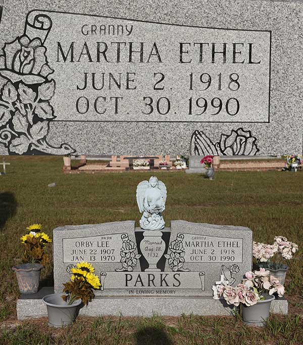 Martha Ethel Parks Gravestone Photo