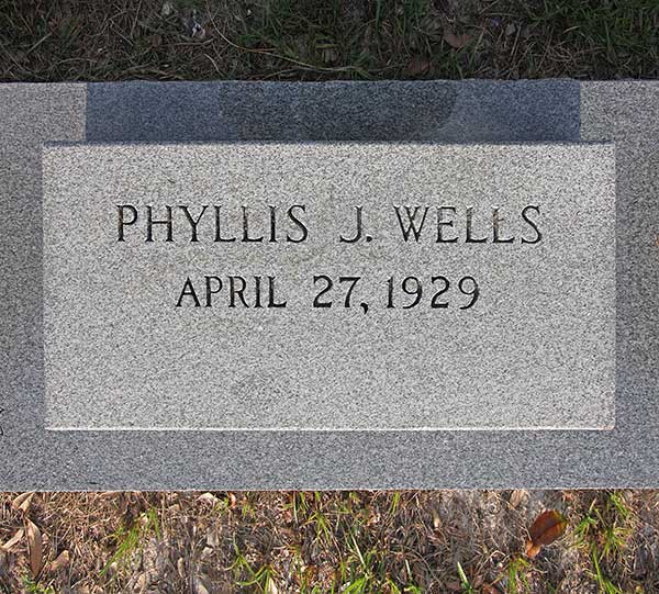 Phyllis J. Wells Gravestone Photo