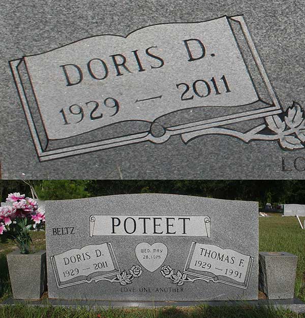 Doris D. Poteet Gravestone Photo