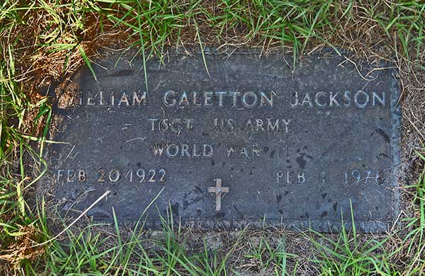 William Galetton Jackson Gravestone Photo