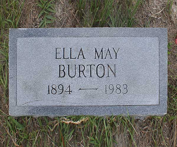Ella May Burton Gravestone Photo
