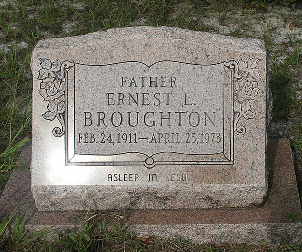 Ernest L. Broughton Gravestone Photo