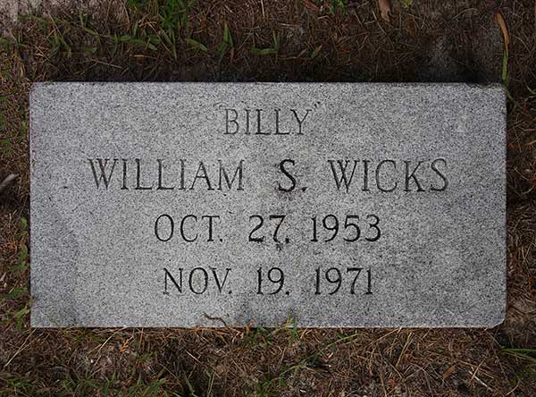 William S. Wicks Gravestone Photo