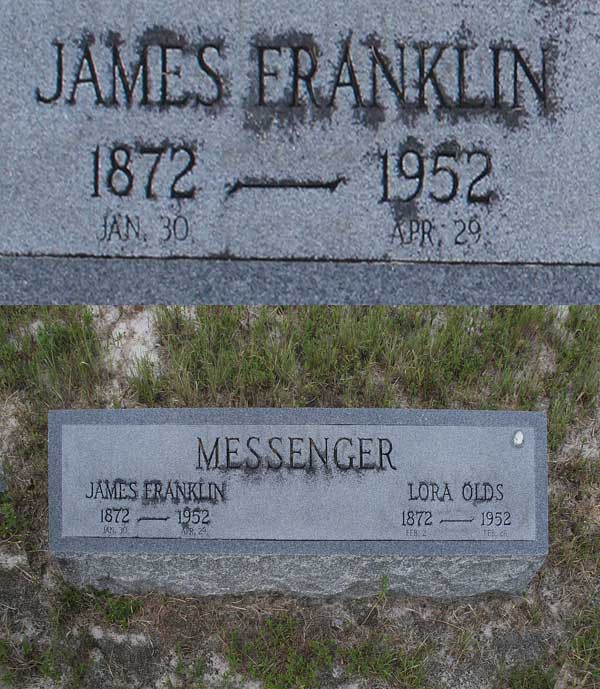 James Franklin Messenger Gravestone Photo