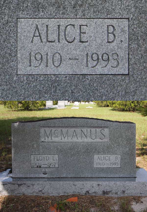 Alice B. McManus Gravestone Photo