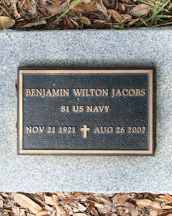 Benjamin Wilton Jacobs Gravestone Photo