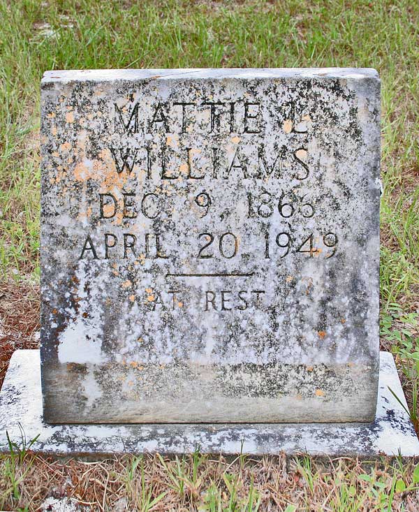 Mattie L. Williams Gravestone Photo