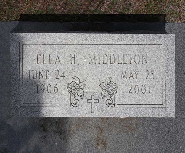 Ella H. Middleton Gravestone Photo