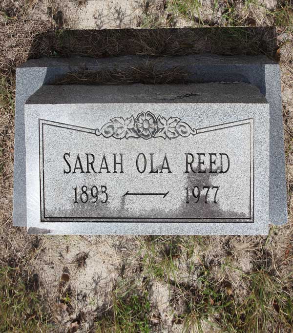 Sarah Ola Reed Gravestone Photo