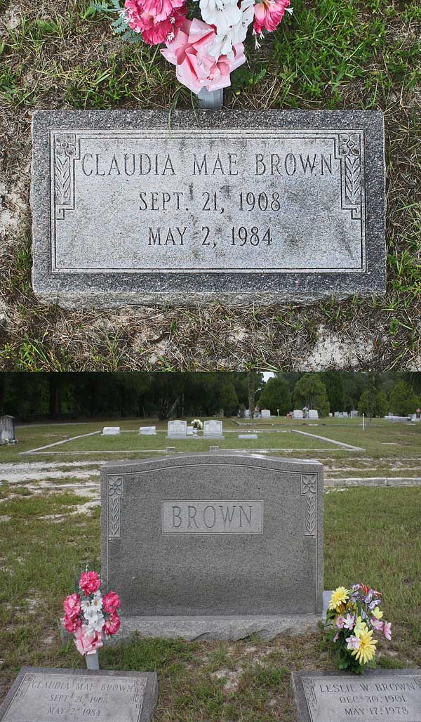 Claudia Mae Brown Gravestone Photo