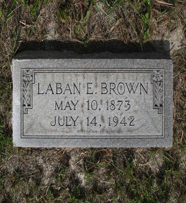 Laban E. Brown Gravestone Photo