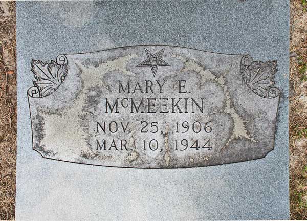 Mary E. McMeekin Gravestone Photo