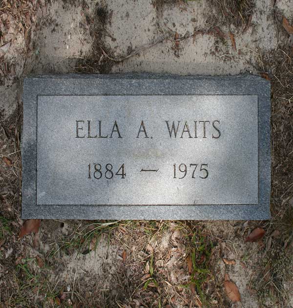 Ella A. Waits Gravestone Photo