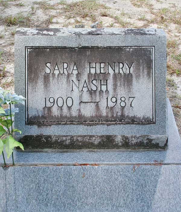 Sara Henry Nash Gravestone Photo