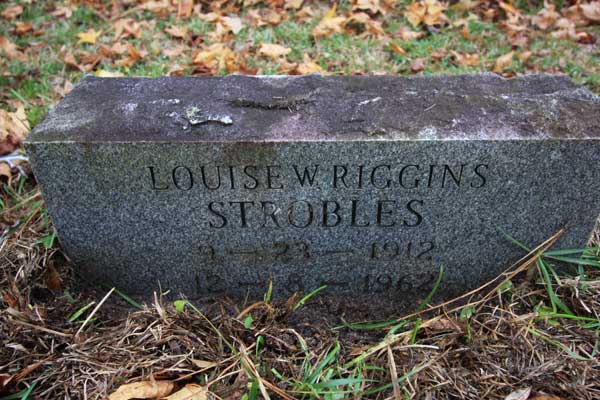 Louise Wriggins Strobles Gravestone Photo