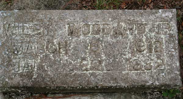 Wiley Woodard Gravestone Photo