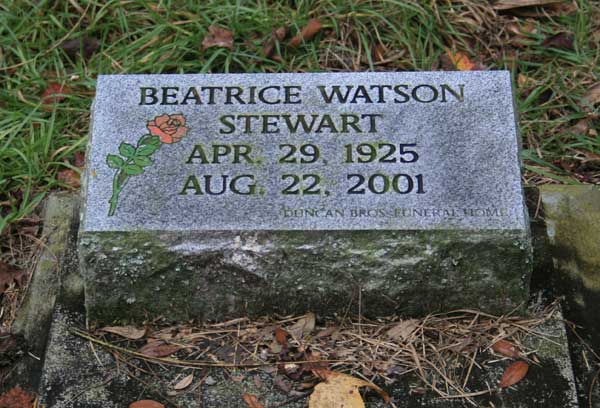 Beatrice Watson Stewart Gravestone Photo