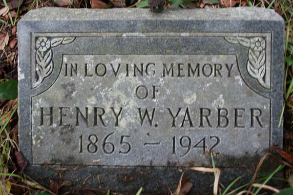 Henry W. Yarber Gravestone Photo