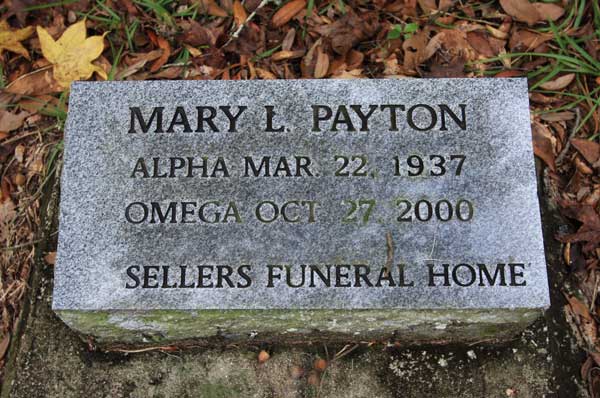 Mary L. Payton Gravestone Photo