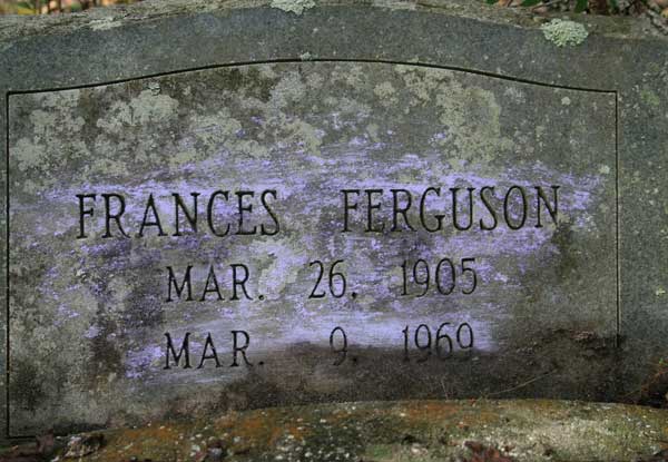 Frances Ferguson Gravestone Photo