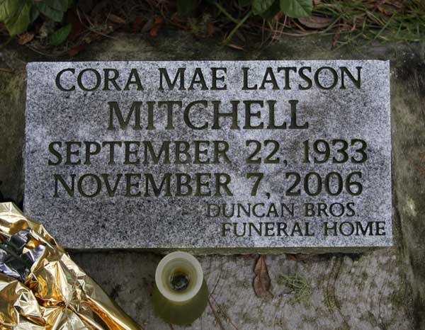 Cora Mae Latson Mitchell Gravestone Photo