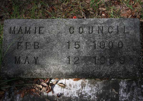 Mamie Council Gravestone Photo