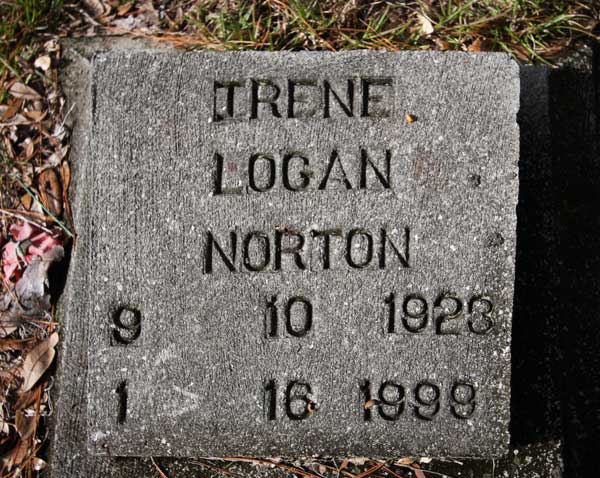 Irene Logan Norton Gravestone Photo
