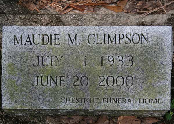 Maudie M. Climpson Gravestone Photo