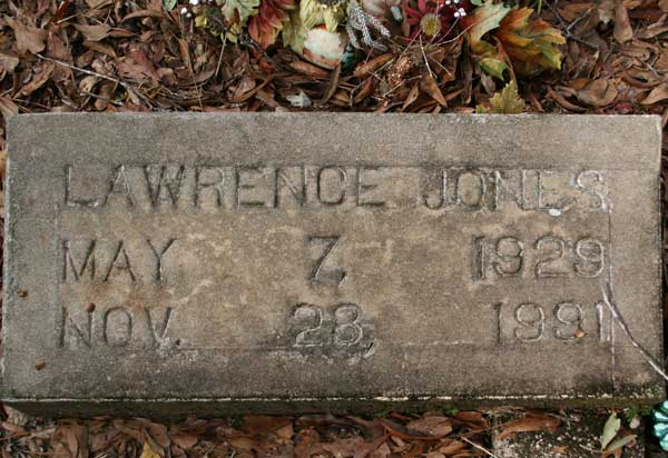 Lawrence Jones Gravestone Photo