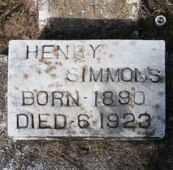 Henry Simmons Gravestone Photo