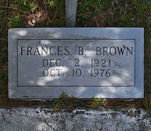 Frances B. Brown Gravestone Photo