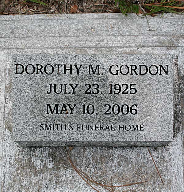 Dorothy M. Gordon Gravestone Photo