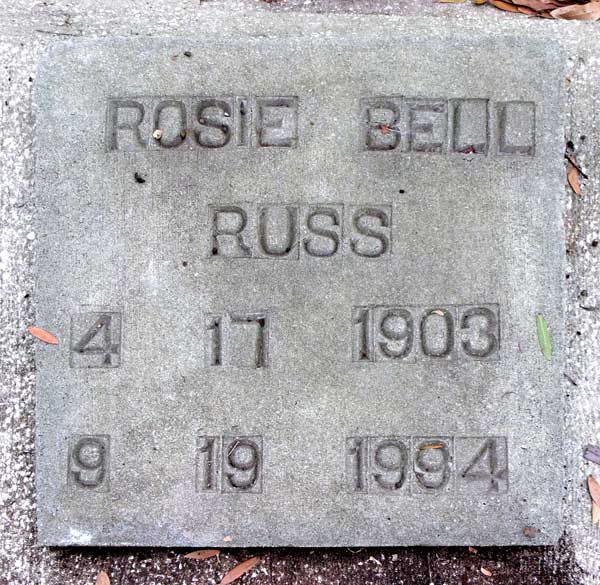 Rosie Bell Russ Gravestone Photo