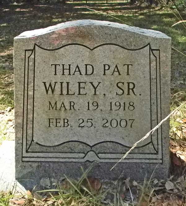 Thad Pat Wiley Gravestone Photo