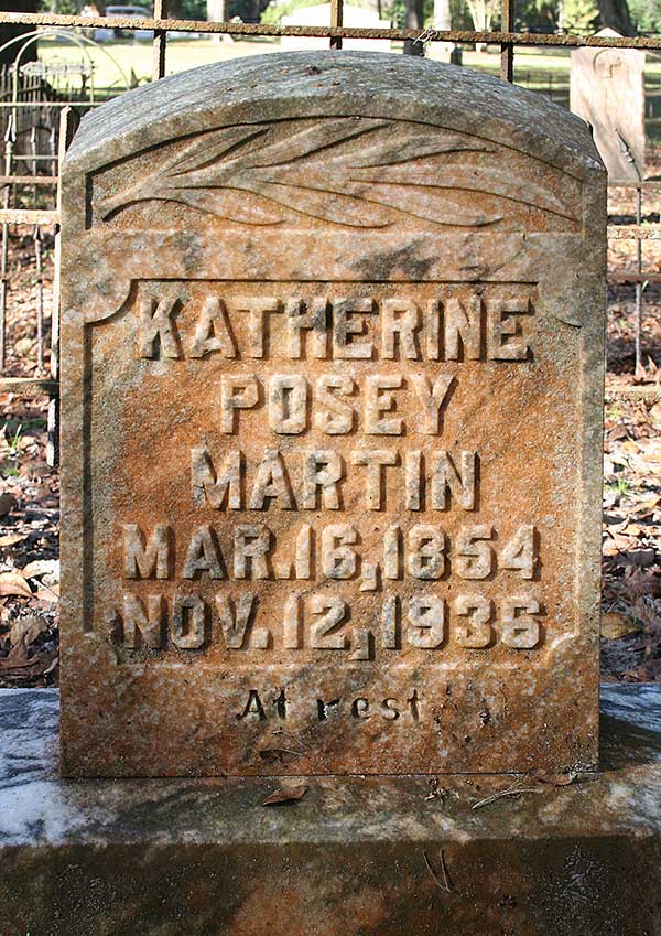Katherine Posey Martin Gravestone Photo