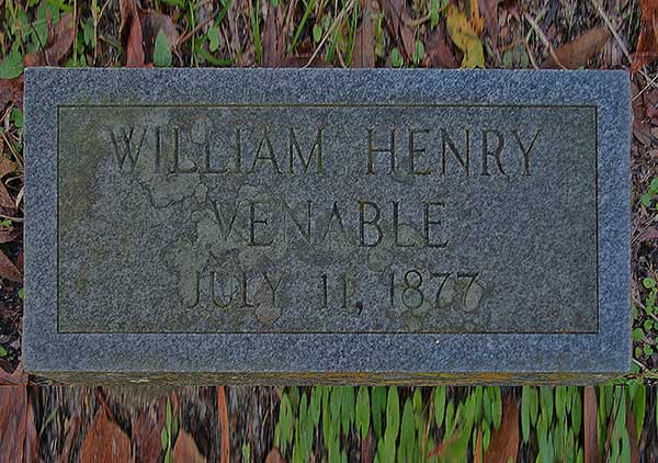 William Henry Venable Gravestone Photo