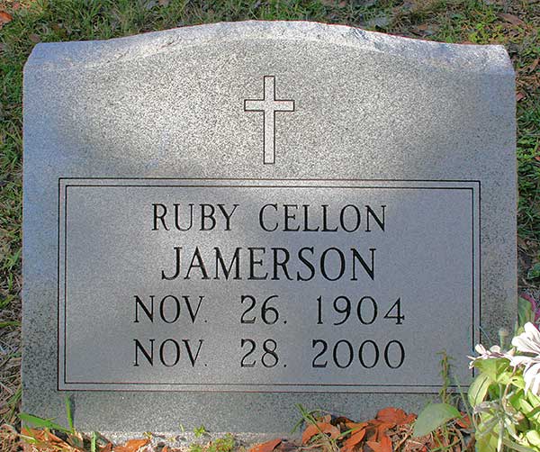 Ruby Cellon Jamerson Gravestone Photo