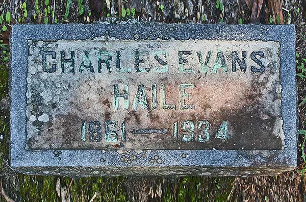 Charles Evans Haile Gravestone Photo