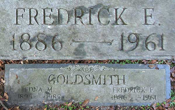 Fredrick E. Goldsmith Gravestone Photo