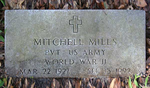 Mitchell Mills Gravestone Photo