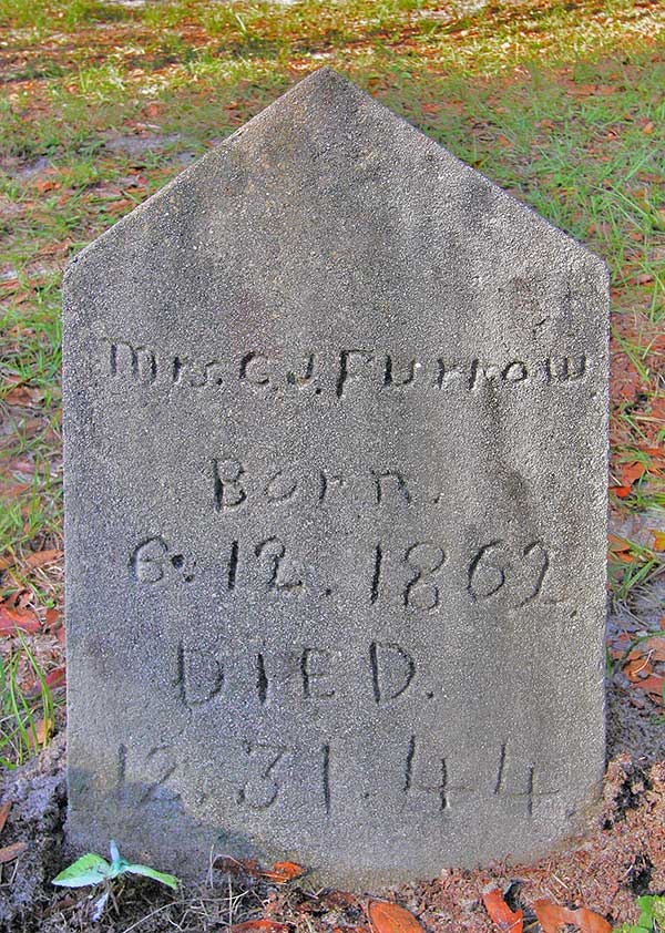 Mrs. C.J. Furrow Gravestone Photo