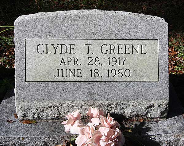 Clyde T. Greene Gravestone Photo