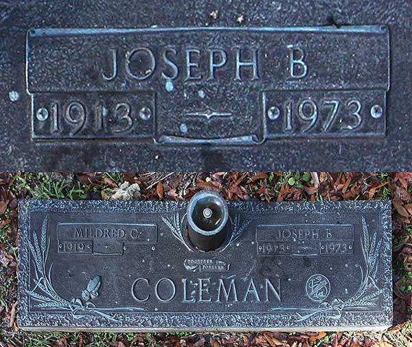 Joseph B. Coleman Gravestone Photo